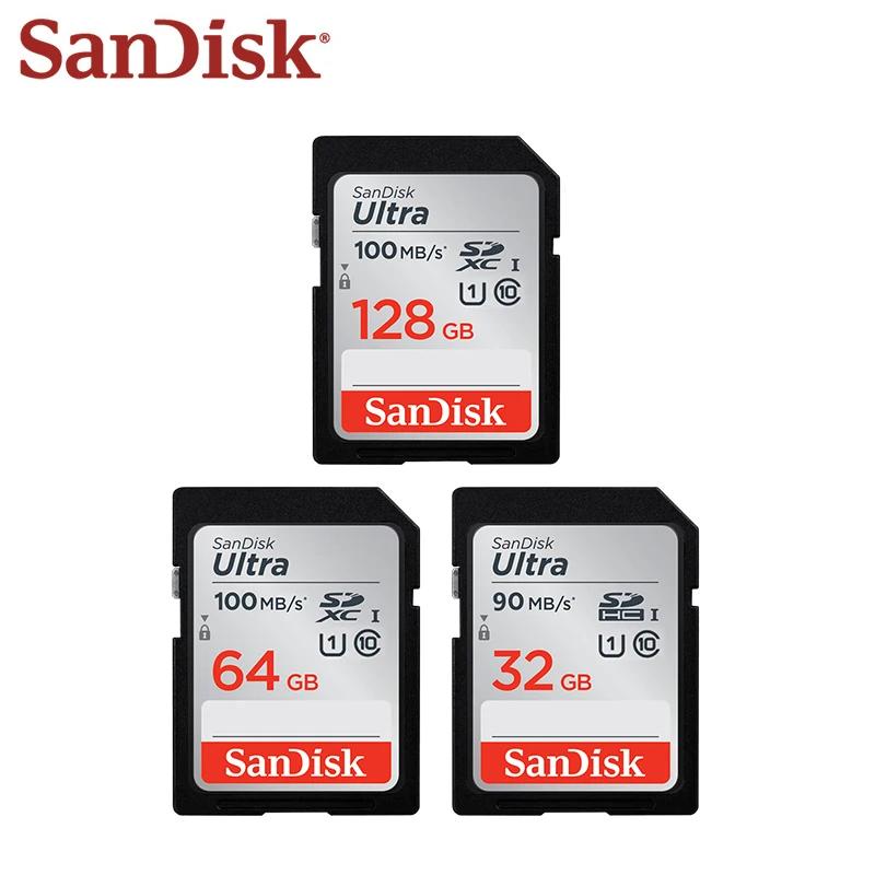 SanDisk Ʈ SD ī, SDXC Ŭ 10 U1 ÷ SD ޸ ī, SLR ī޶ Կ , 4K , 32GB, 64GB, 128GB, 256GB